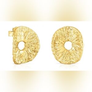 NEW IN BOX!! SOLD OUT EVERYWHERE!! STUNNING TOUS VERMEIL GOLD WICKER EARRINGS!!